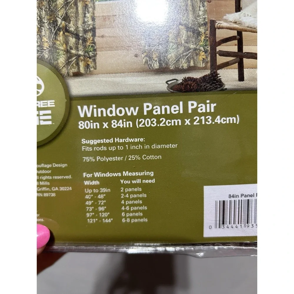 Set Of 2 REALTREE EDGE Window Panel Pair 80